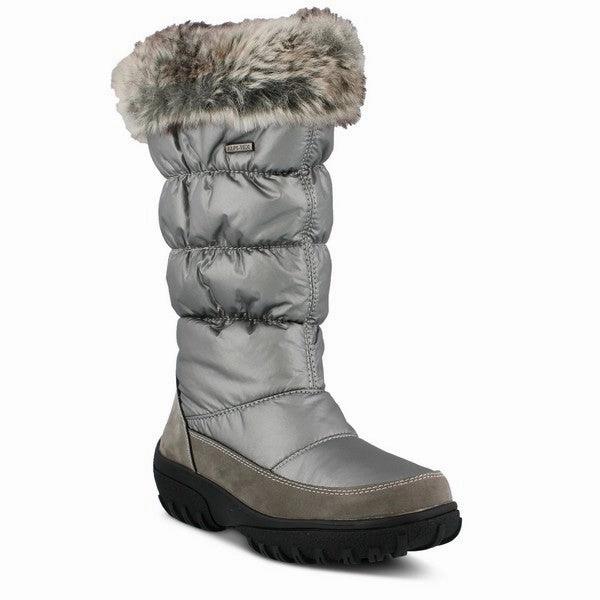 Flexus by Spring Step Women's Vanish Boot Silver Mixed Textures Stretchable