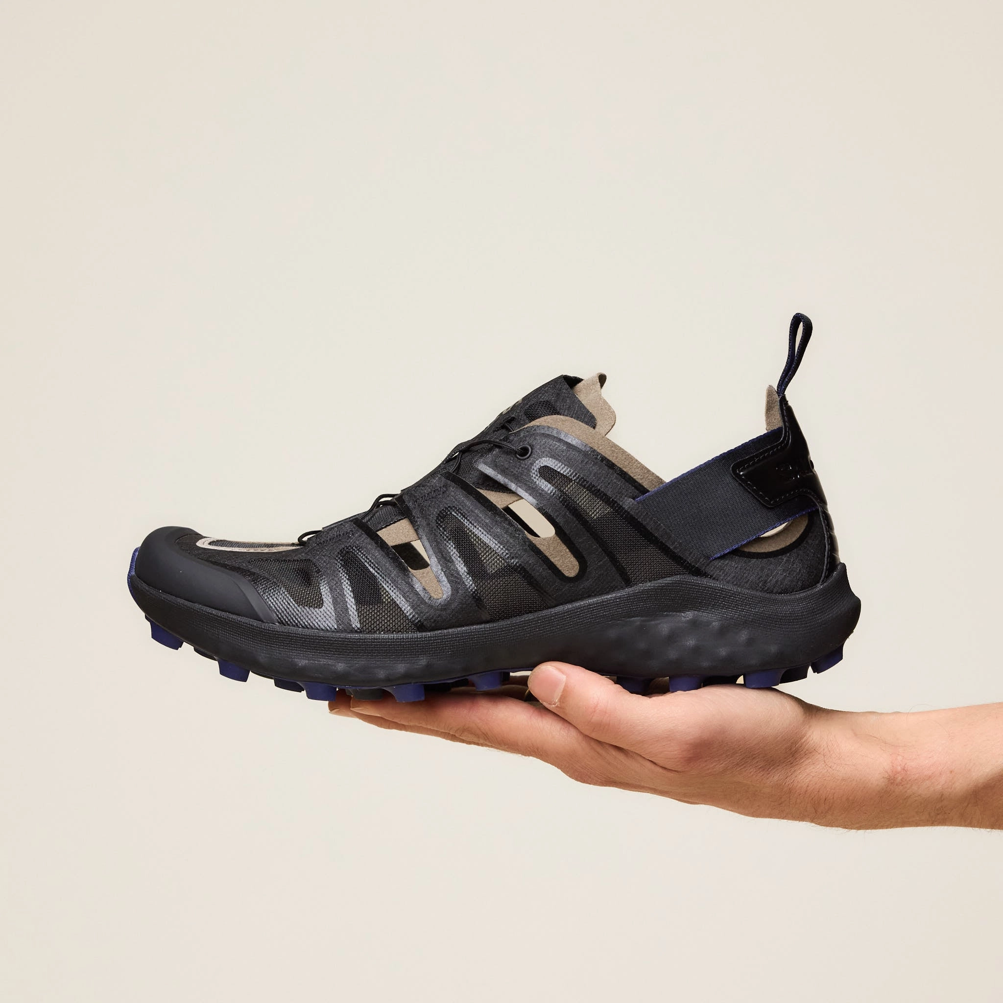 Rock Grip Comfortable Trek Salomon Advanced - Udara Advanced - Black / Fallen Rock / Astral Aura