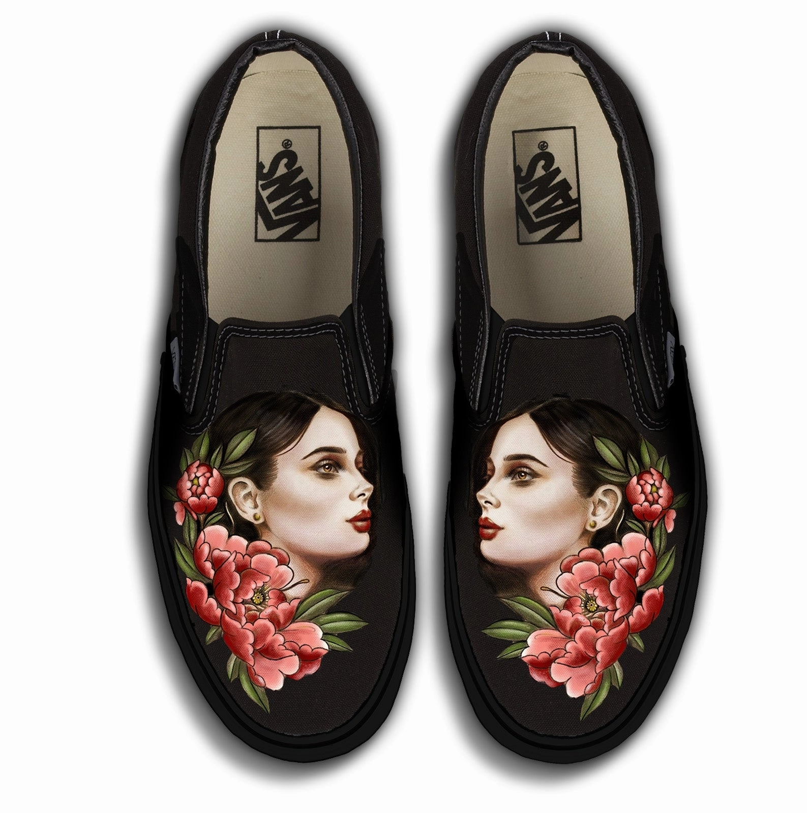 Palm Base Baggins Original Classic Slip-On Tattoo Zoo Luna Milly Portrait