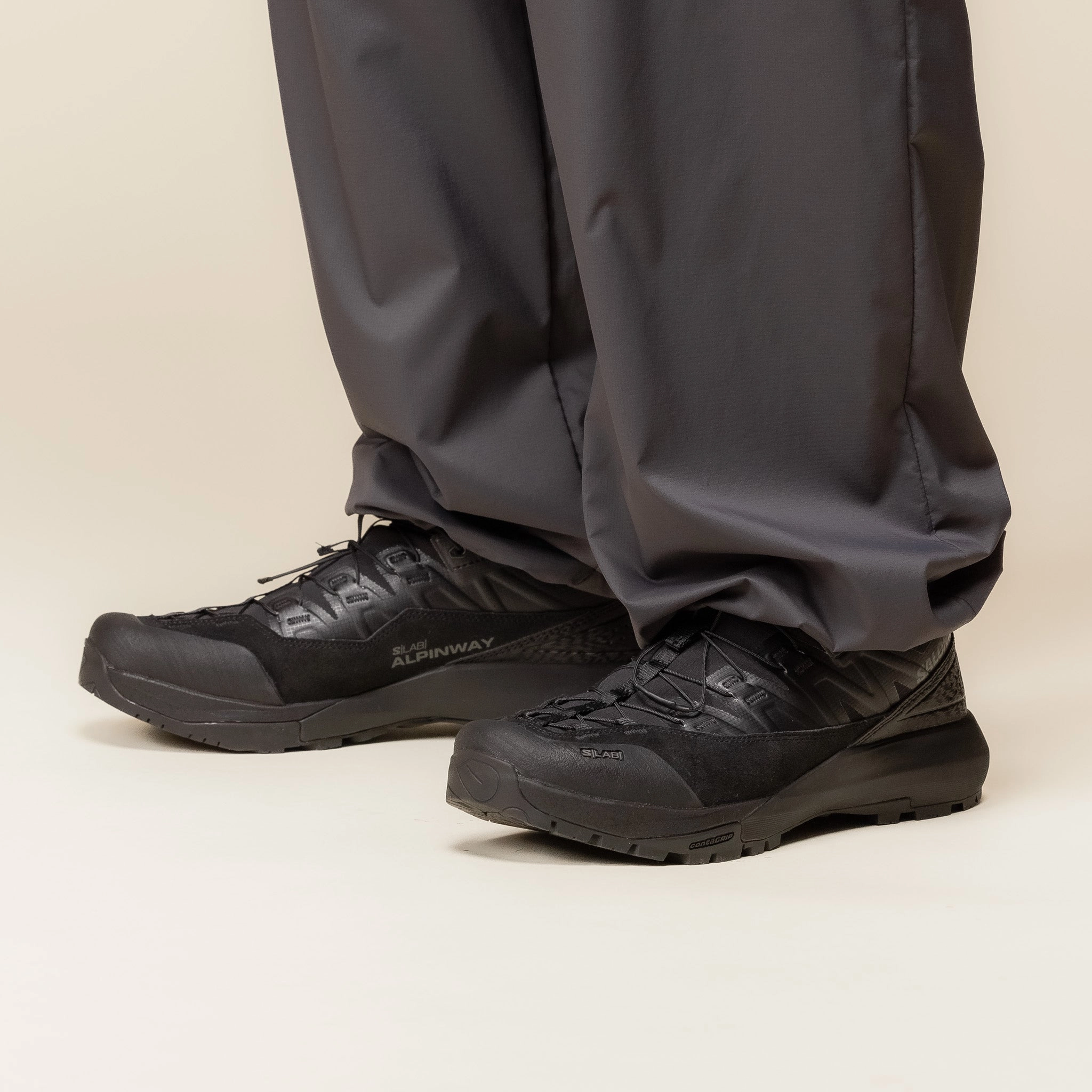 Stable Boots mountain gear Salomon Advanced - Alpinway Advanced - Black / Asphalt