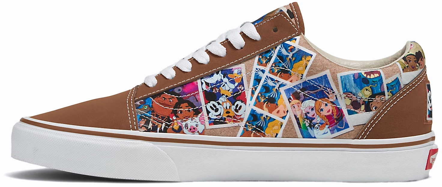 Elastic Block Walk Vans Old Skool Disney 100 Scrapbook Multi