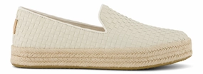 Outsole Traction Slip On Carolina Espadrille - Light Sand Woven Basket