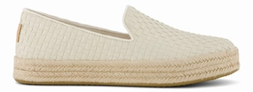 Outsole Traction Slip On Carolina Espadrille - Light Sand Woven Basket