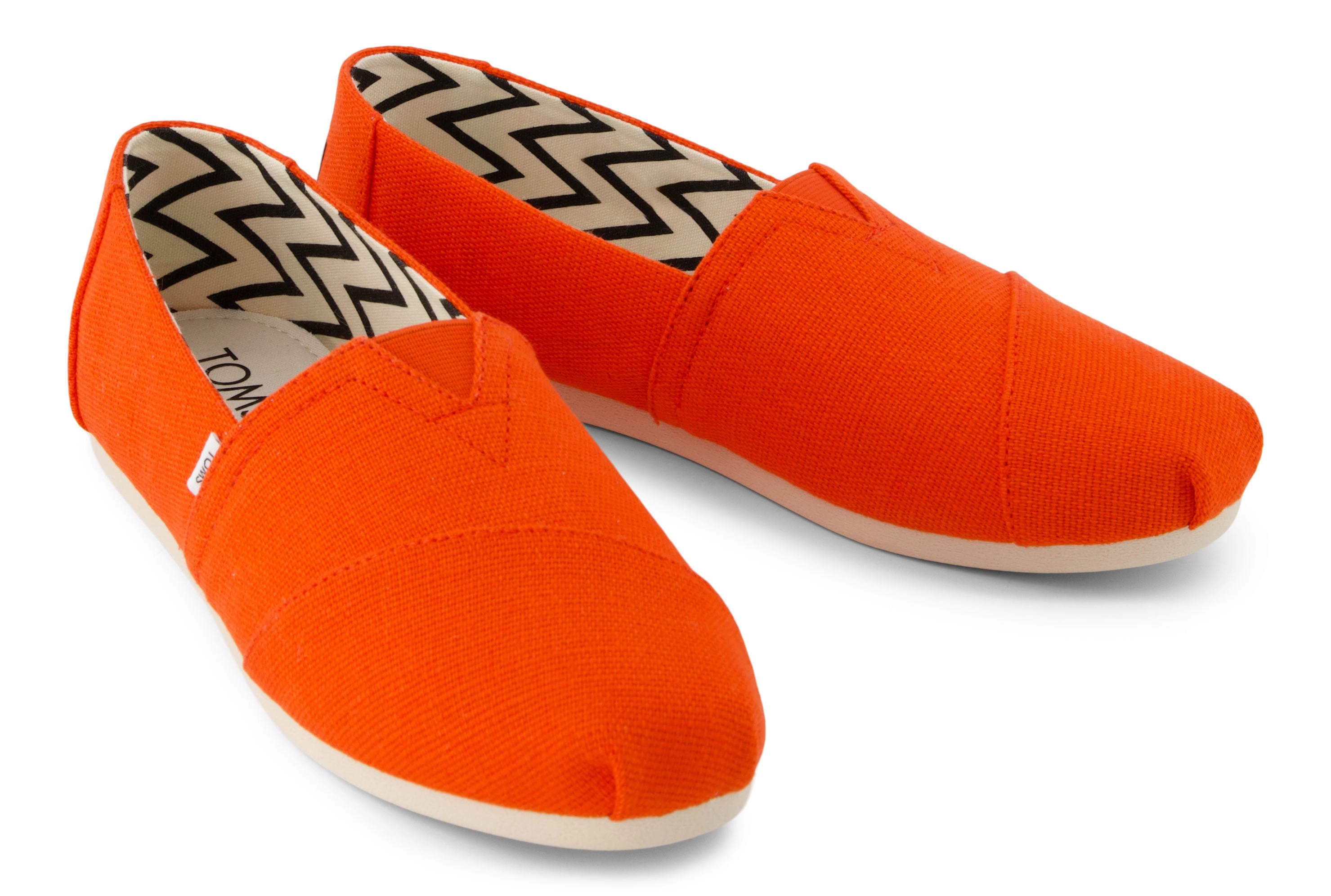 Women's Alpargata Classic - Flame Red Canvas Slip On Shoes Fit