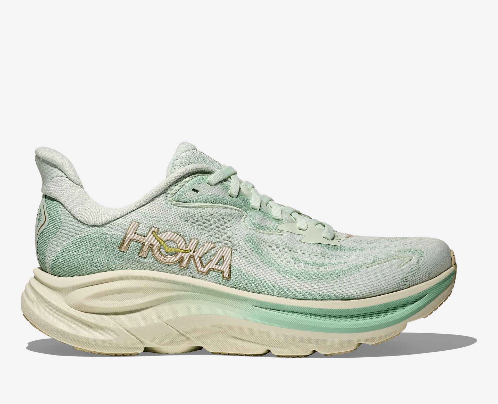 Hoka One One Women's Clifton 10 Sneaker Sea Glass / Jadeite Modern