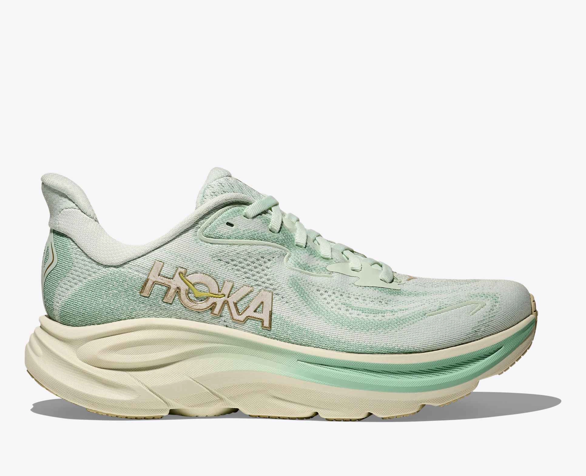Hoka One One Women's Clifton 10 Sneaker Sea Glass / Jadeite Modern
