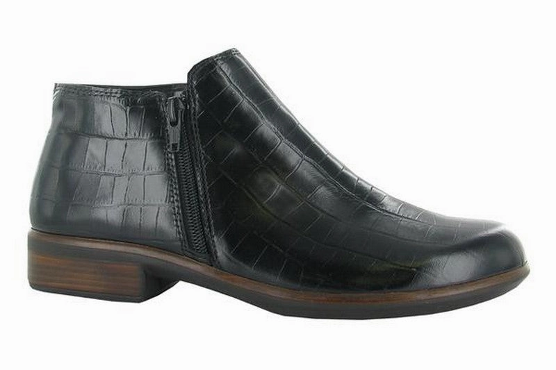 Trendy Look Naot Women's Helm Aura Bootie Black Croc Lthr