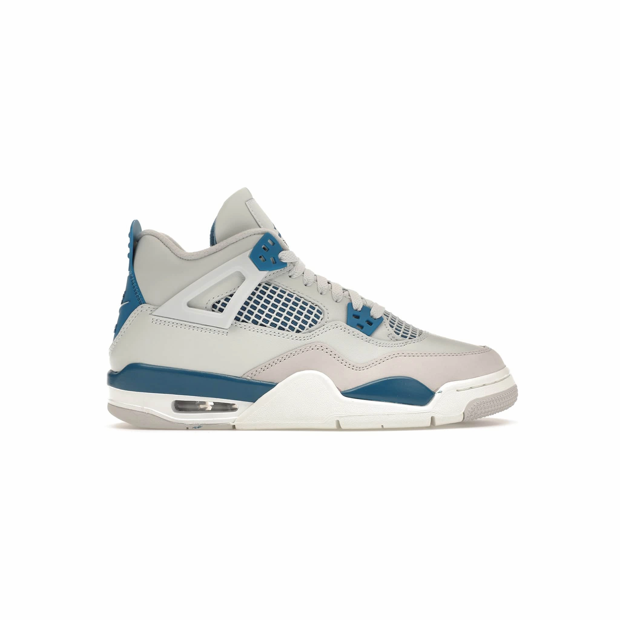 Jordan 4 Retro Military Blue (2024) (GS) Water Resistant Construction Bendable Heel Counter
