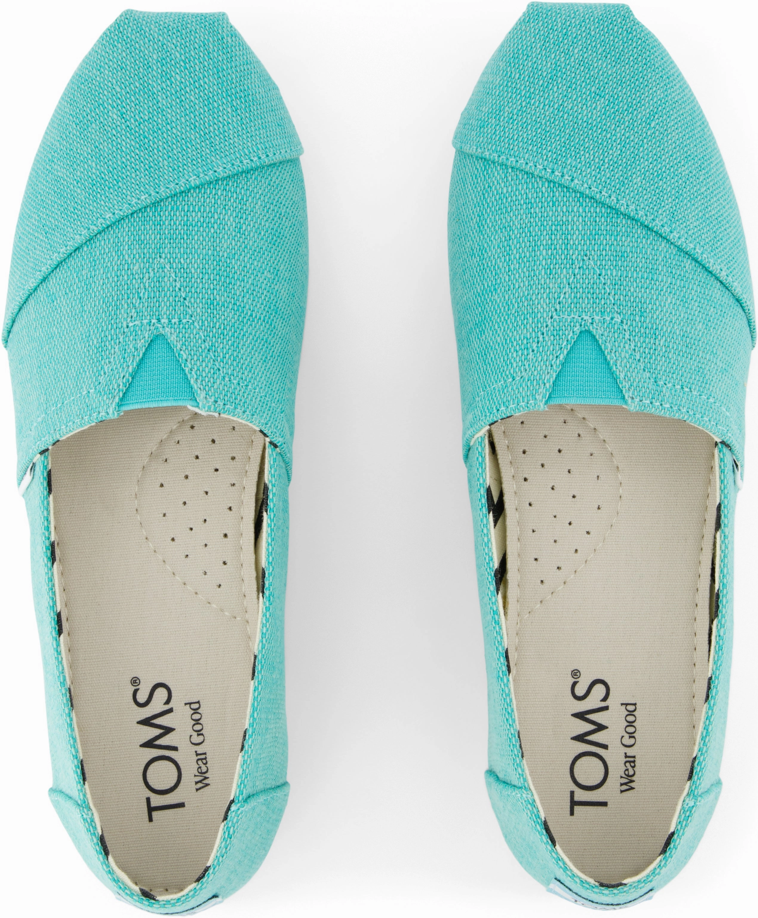 Slip Sneakers Comfy Travel Women's Alpargata Classic - Aqua Canvas