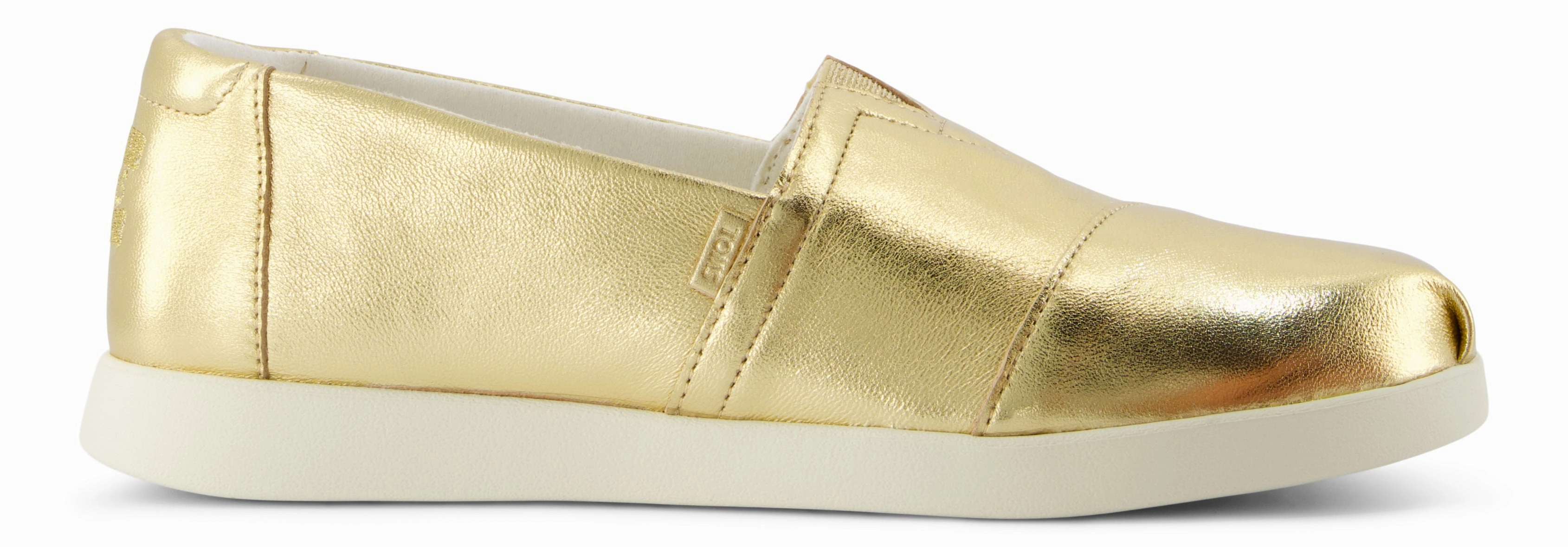 Relaxed Walk Comfortable Slip Fit Alpargata Plus - Gold Metallic Leather