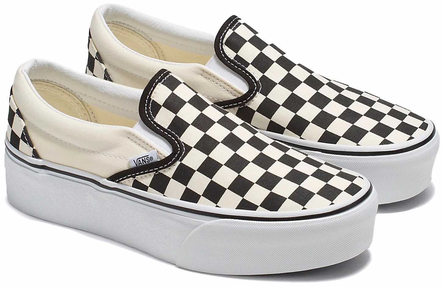 Vans Classic Slip-On Stackform Checkerboard Black/White Stable Step