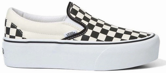 Vans Classic Slip-On Stackform Checkerboard Black/White Celebrity Vibe Night Out