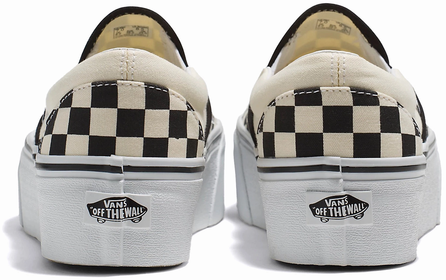 Vans Classic Slip-On Stackform Checkerboard Black/White Breathable mesh