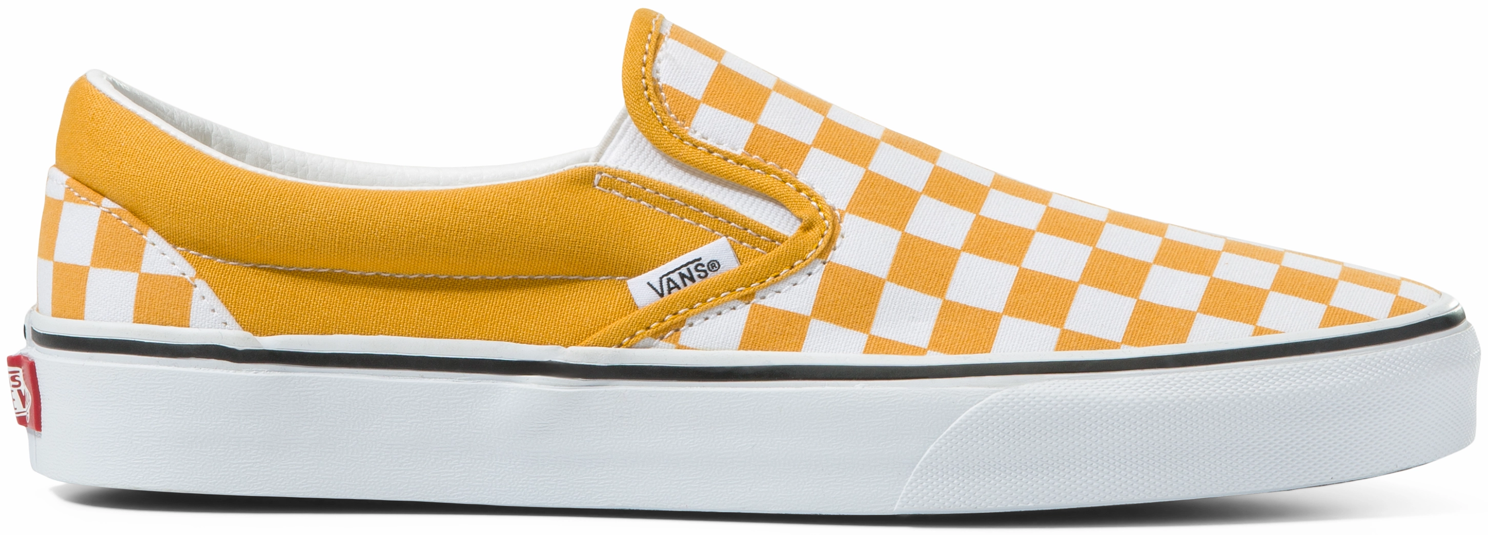 Deep Shade Vans Classic Slip-On Checkerboard Golden Yellow