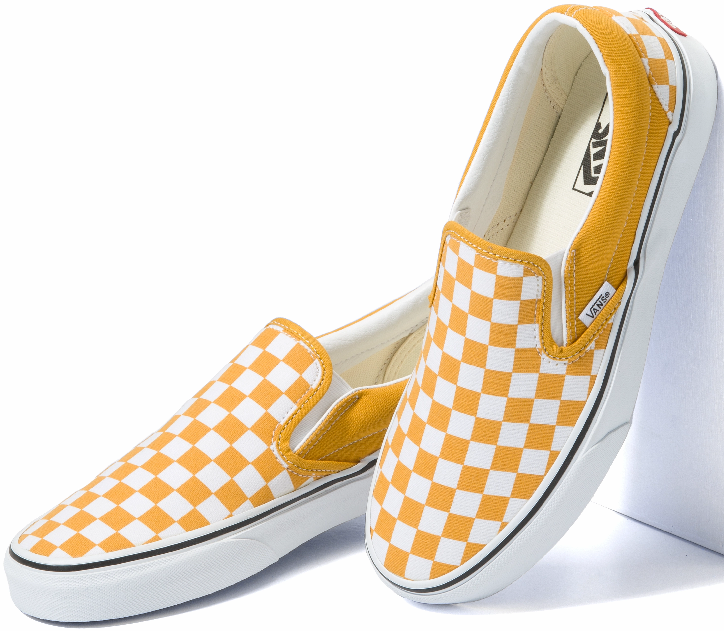 Vans Classic Slip-On Checkerboard Golden Yellow Energy Walk Firm Edge