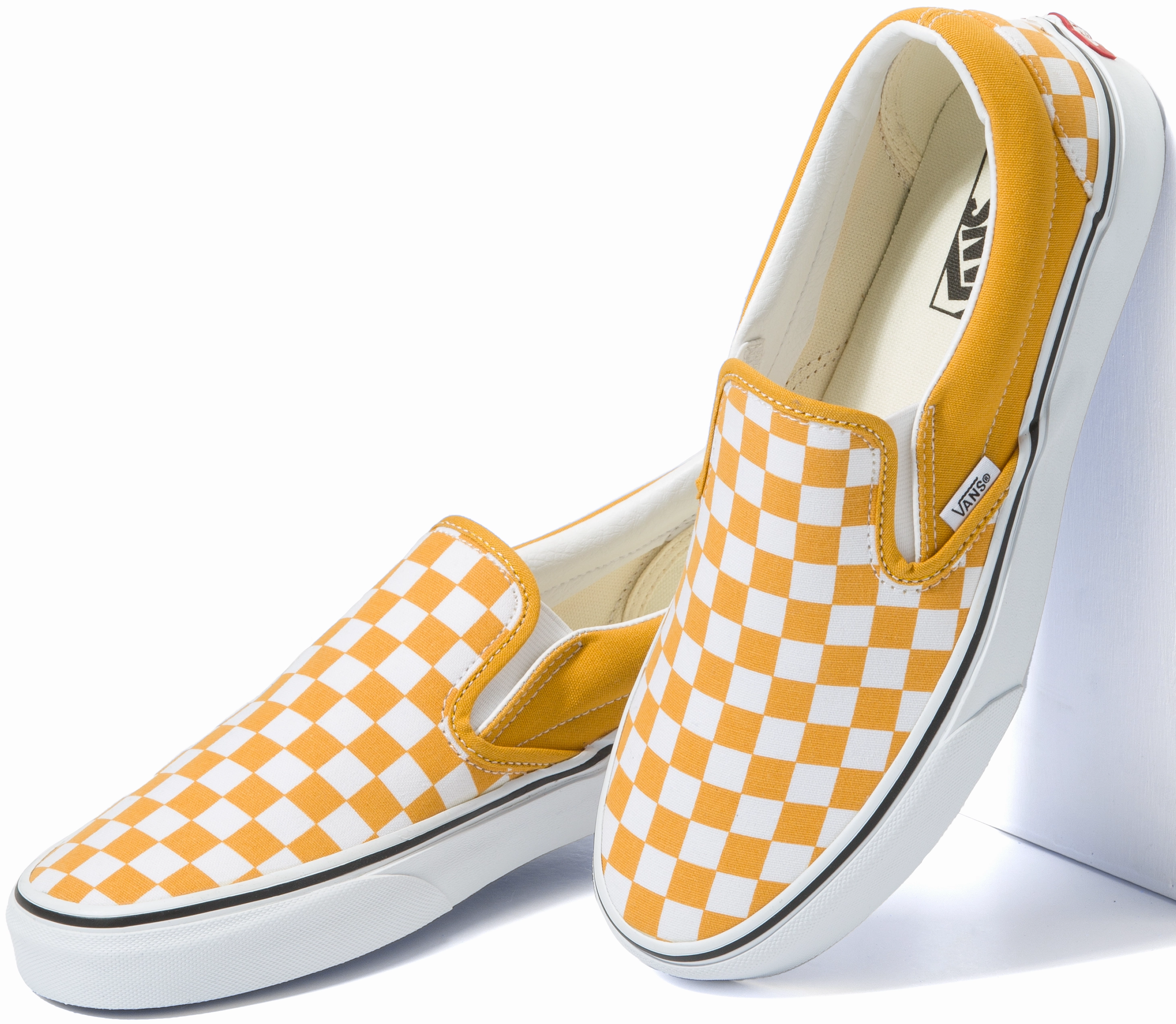 Vans Classic Slip-On Checkerboard Golden Yellow Energy Walk Firm Edge