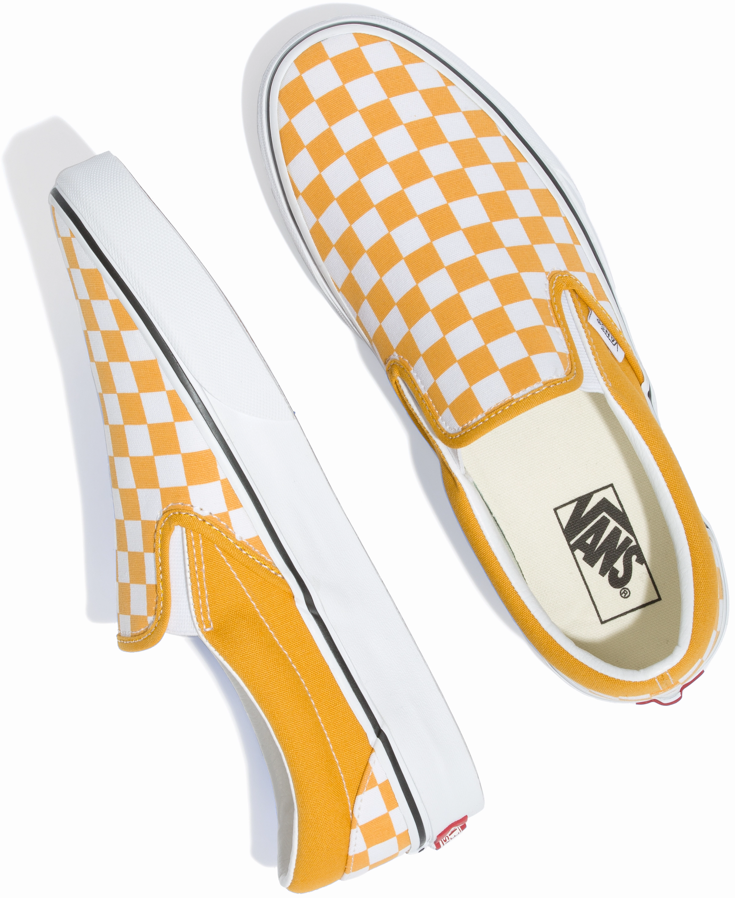 Work Life Easy Wear Vans Classic Slip-On Checkerboard Golden Yellow