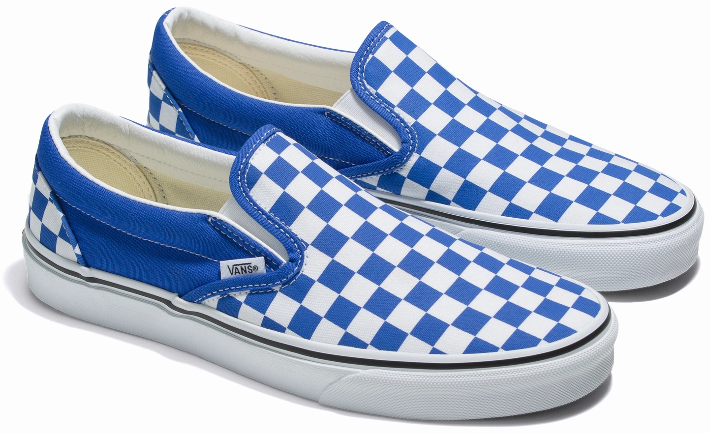 Vans Classic Slip-On Checkerboard Tri-Tone Dazzling Blue Neo Pop Virtual Step