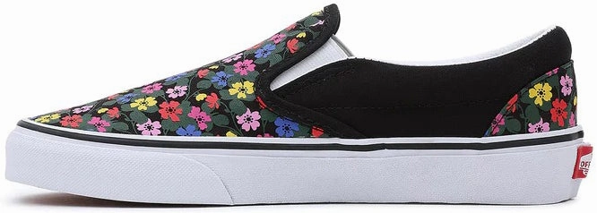 Tropic Mode Field Fast Vans Classic Slip-On Floral Black/White
