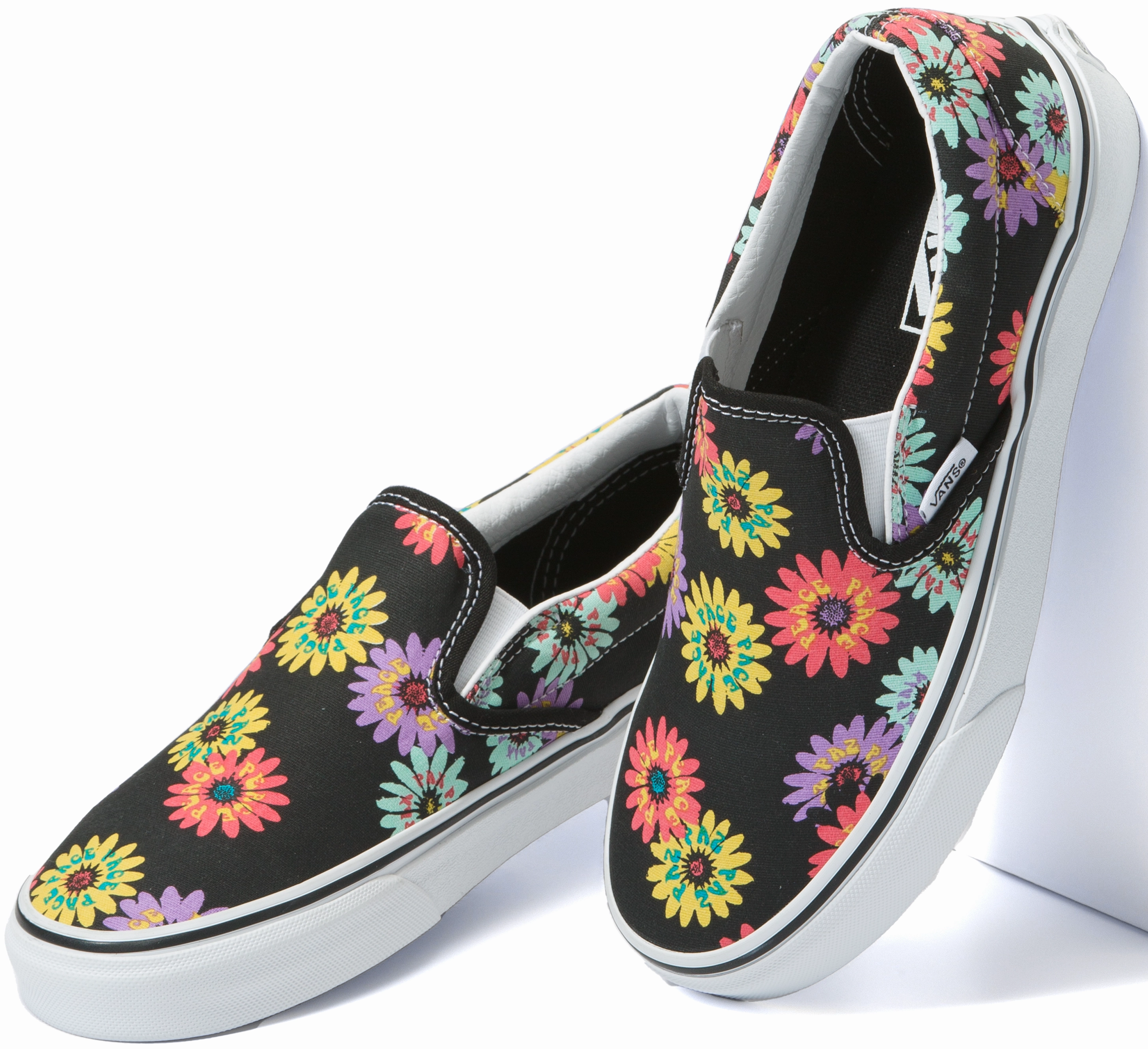 Icon Edge Chic Fit Vans Classic Slip-On Peace Floral