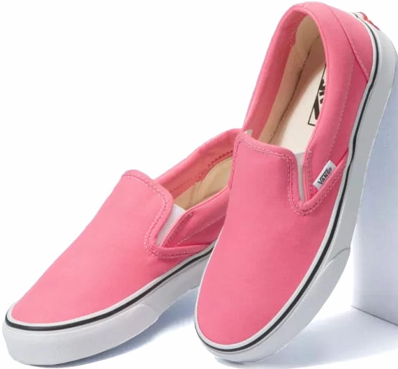 Vans Classic Slip-On Pink Lemonade Bone Aid Care Ease