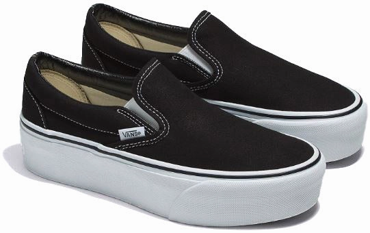 Lace Up Style New York Vans Classic Slip-On Stackform Black