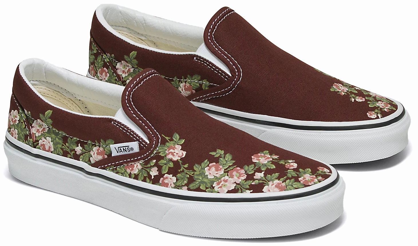 Queen Touch Vans Classic Slip-On Wallflower Bitter Chocolate