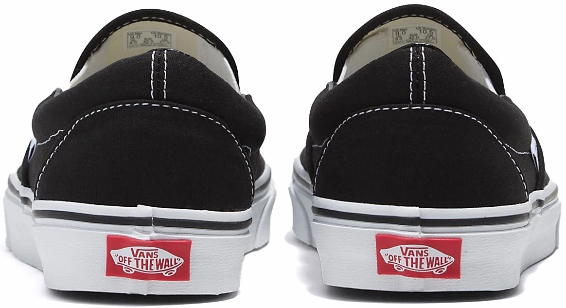 Vans Classic Slip-On Wide Black Running Fast Go