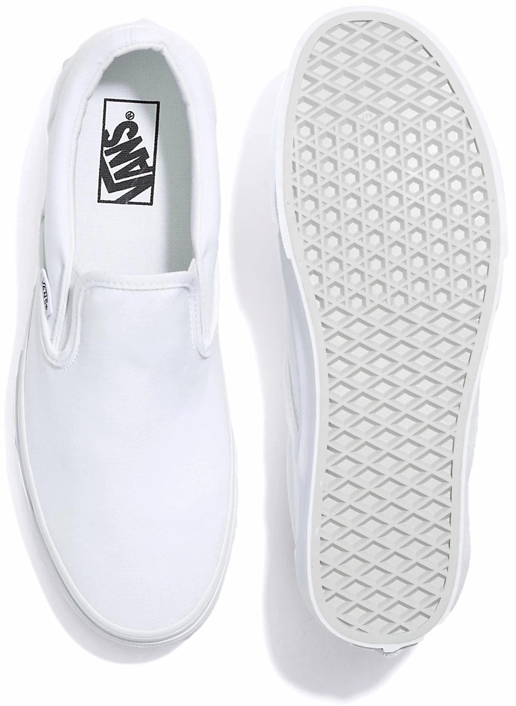 Vans Classic Slip-On Wide White lightweight fabric Night Out