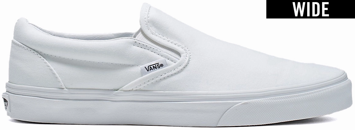 Mind Ease Foot Glow Vans Classic Slip-On Wide White