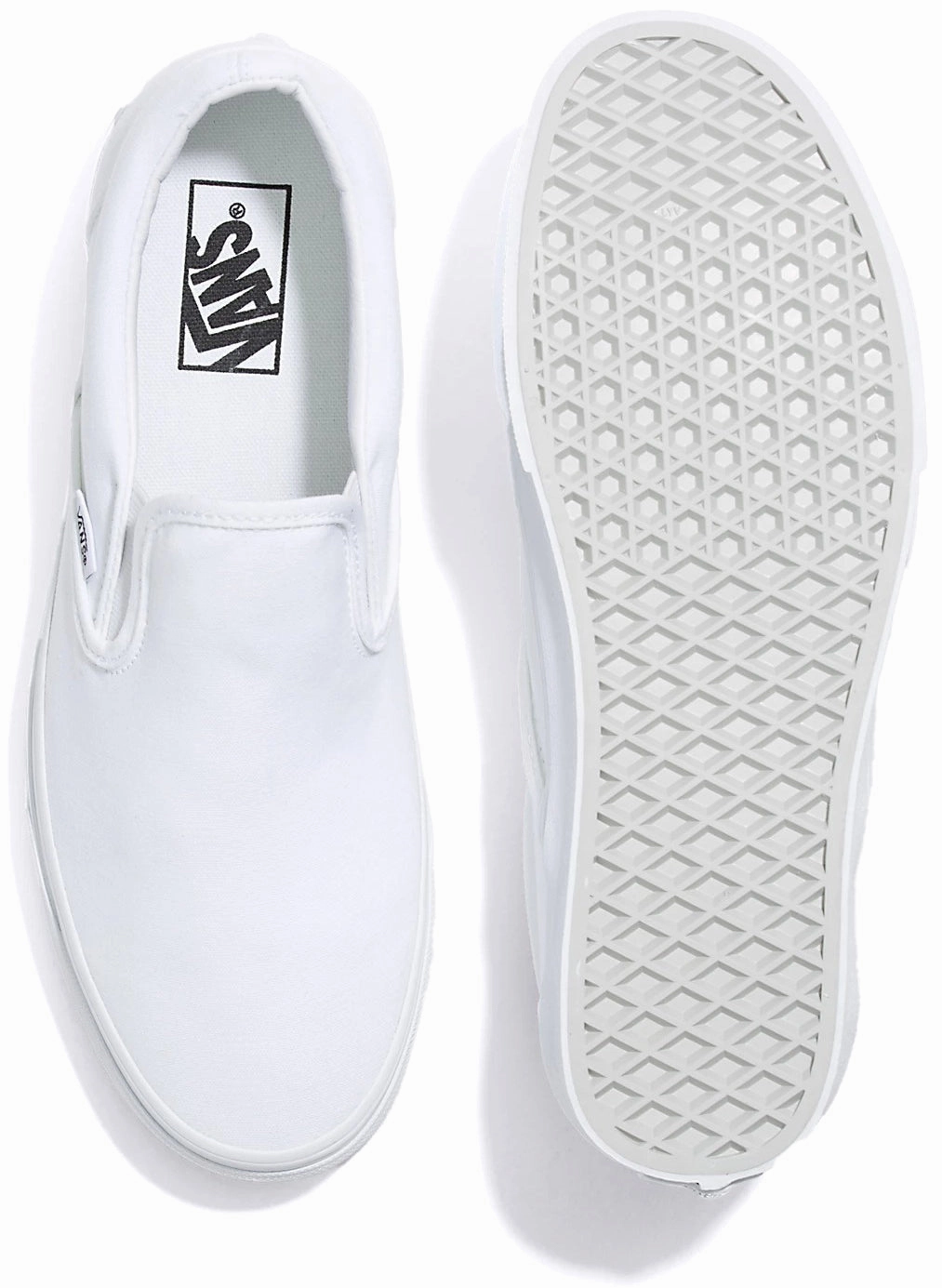Vans Classic Slip-On Wide White lightweight fabric Night Out
