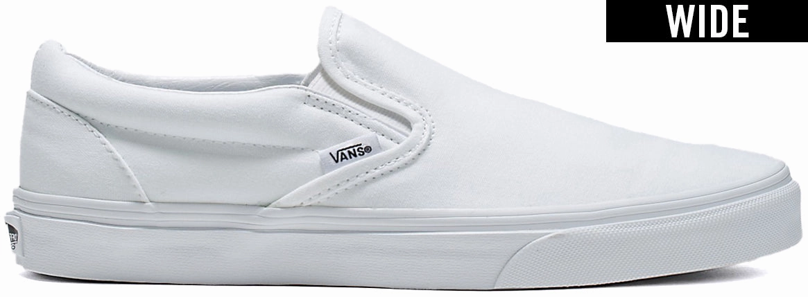 Mind Ease Foot Glow Vans Classic Slip-On Wide White