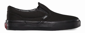 Style Base Lace Up Vans Kids Classic Slip-On Black/Black
