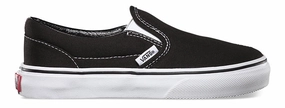 Vans Kids Classic Slip-On Black/White Storm Proof Rubber Outsole