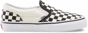 Vans Kids Classic Slip-On Checkboard Black/White Durable Construction Celebrity Vibe