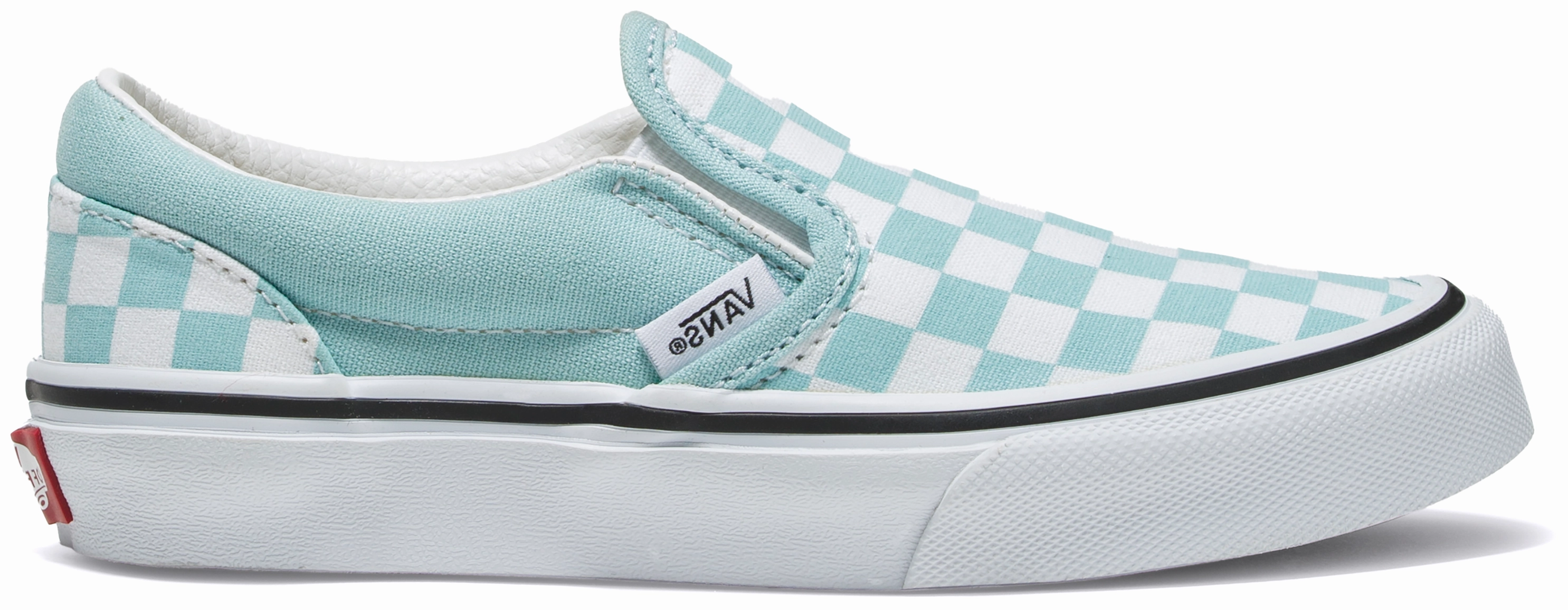 Vans Kids Classic Slip-On Checkerboard Canal Blue Queen Touch Body Balance