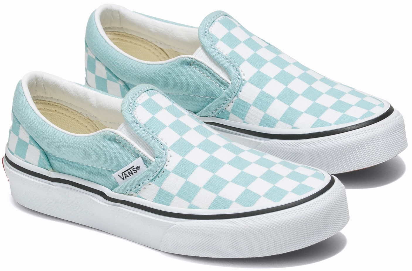 Airy Design Vans Kids Classic Slip-On Checkerboard Canal Blue