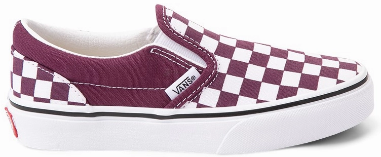Elegant kids' looks Vans Kids Classic Slip-On Checkerboard Grape Wine