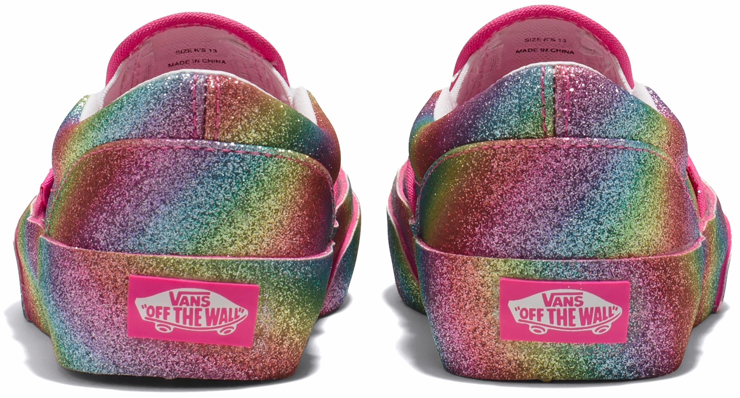 Arch support Vans Kids Classic Slip-On Glitter Rainglow Rainbow