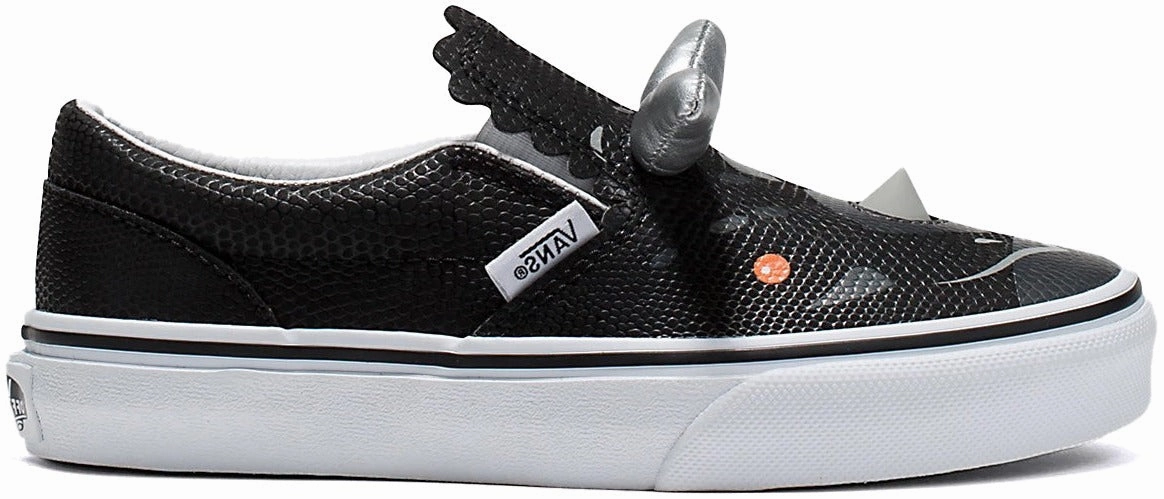 Peak Step Vans Kids Classic Slip-On Triceratops Black/White
