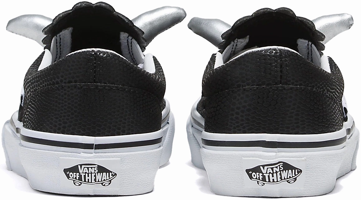 Vans Kids Classic Slip-On Triceratops Black/White Comfort Padding