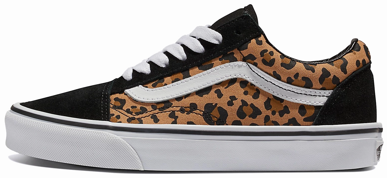 Leather Vans Old Skool Animalier Black