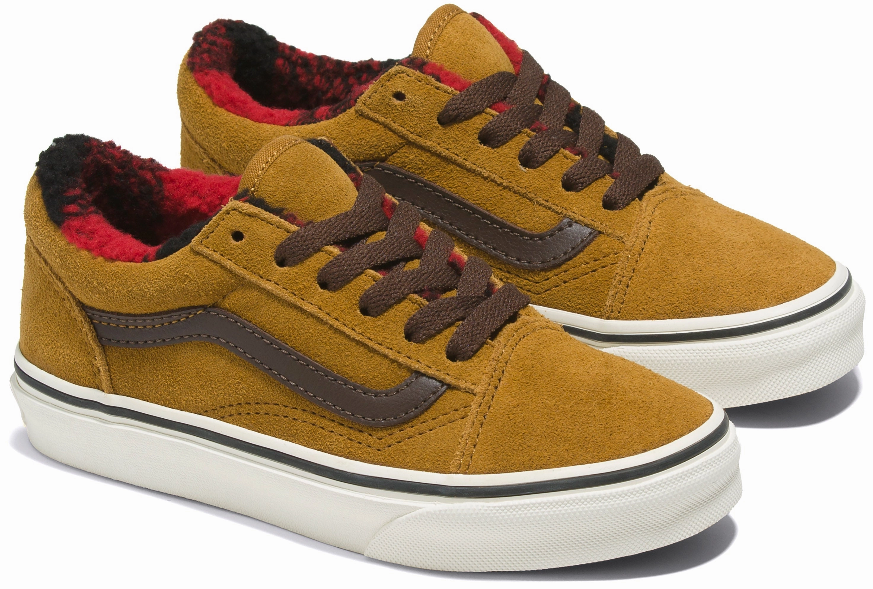 Pond Walk Vans Old Skool Cozy Hug Sherpa Golden Brown