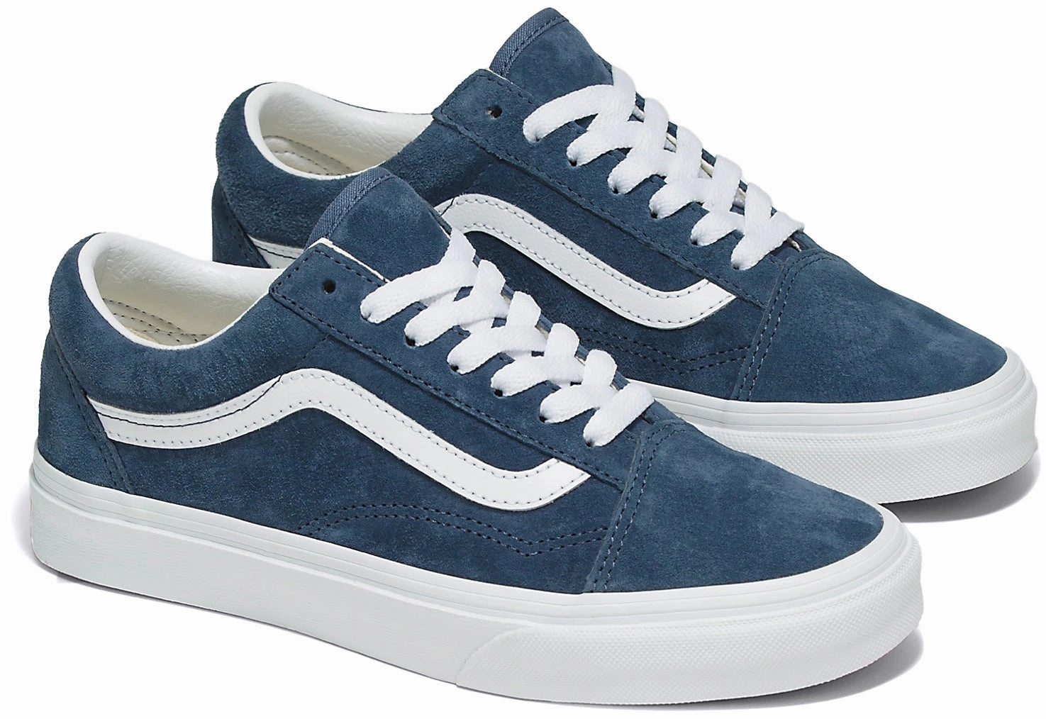 Shine Bright Vans Old Skool Pig Suede Vintage Indigo