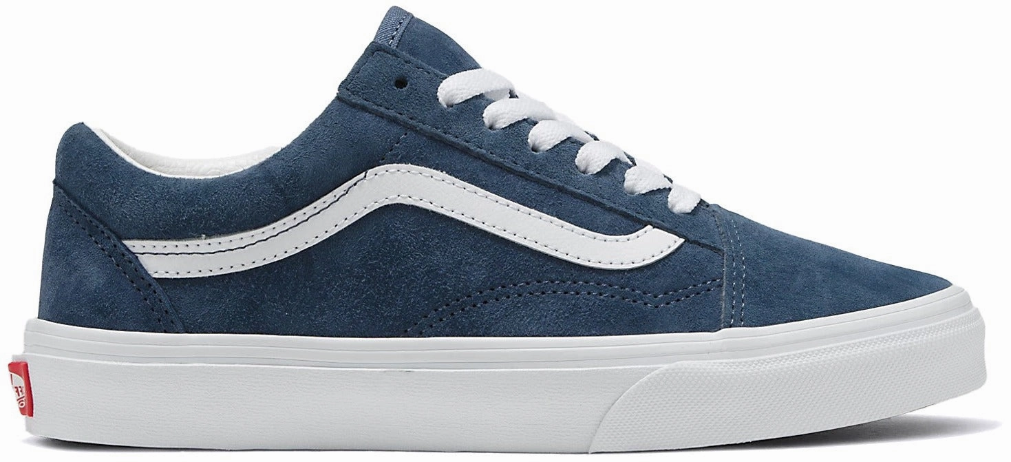 Dance Floor Stone Gray Vans Old Skool Pig Suede Vintage Indigo