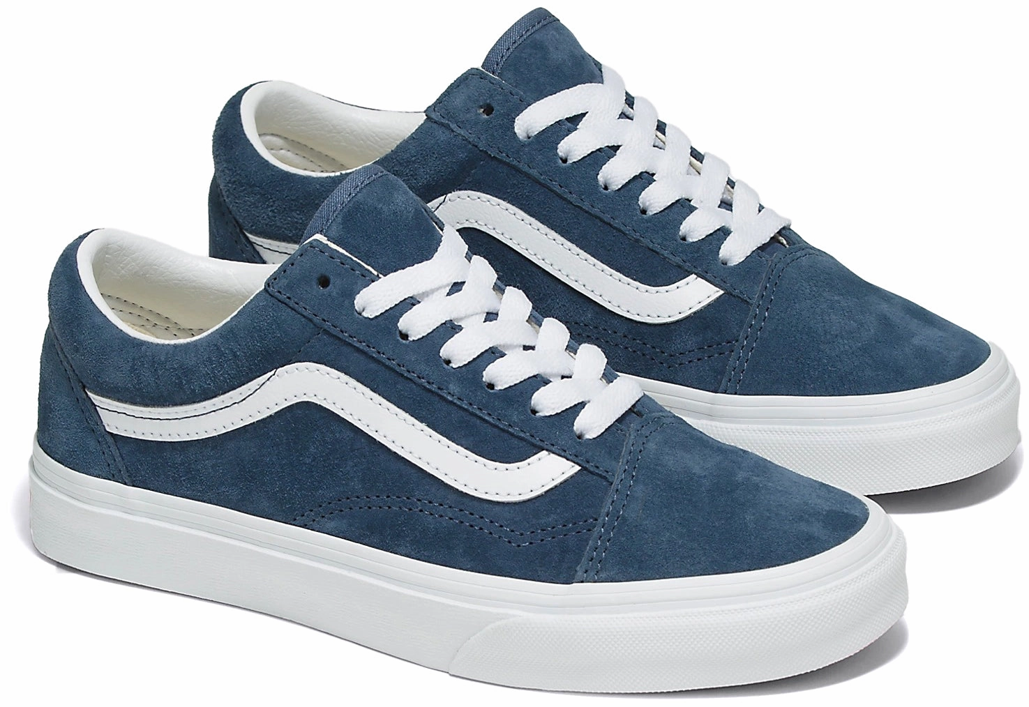 Shine Bright Vans Old Skool Pig Suede Vintage Indigo