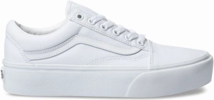 Vans Old Skool Platform Monochrome White Dad Pick Outdoor Fun