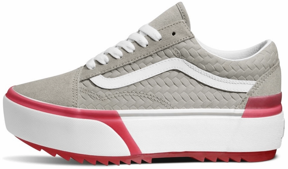 Action Ready Vans Old Skool Stacked Suede Emboss Grey/Pink