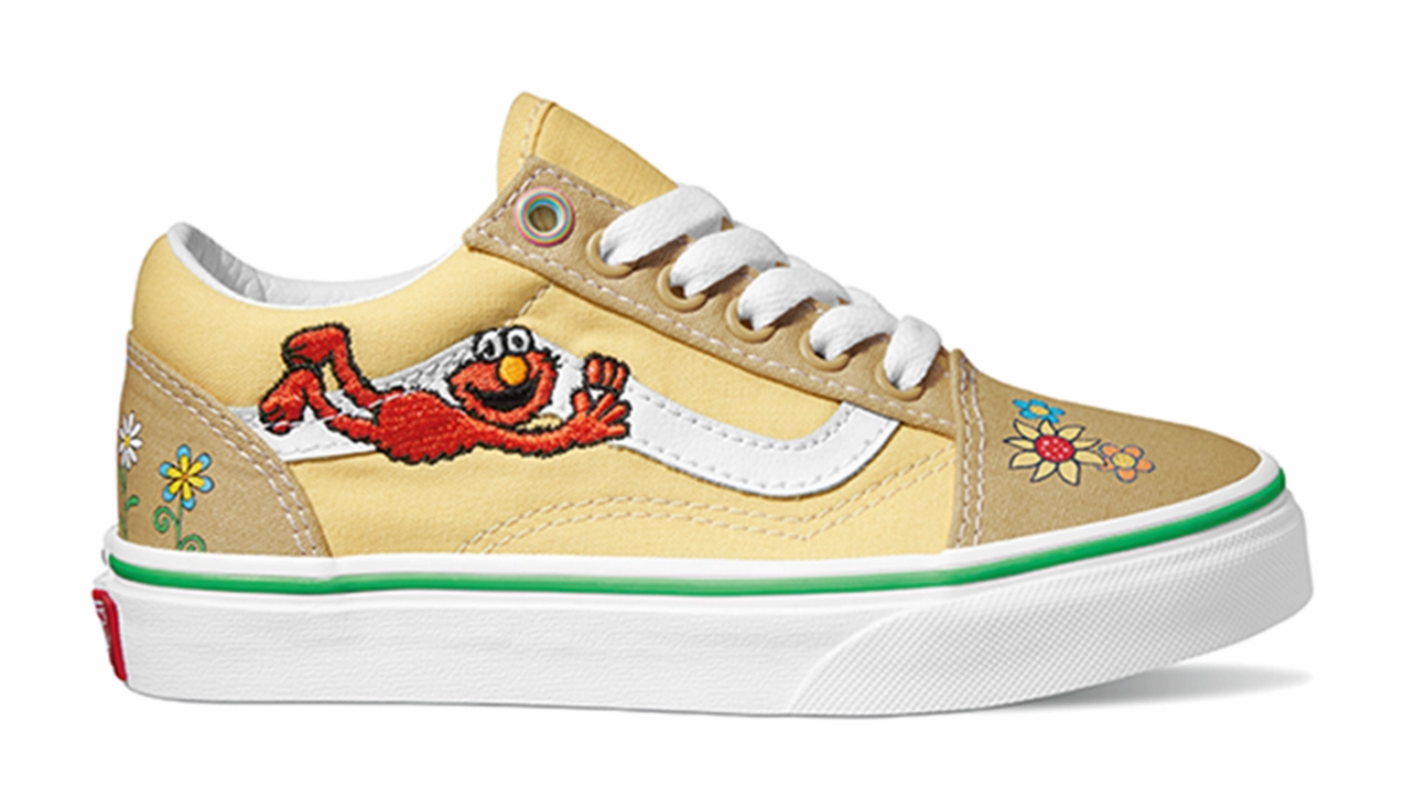 Vans Sesame Street Kids Old Skool Natural Soft Leather