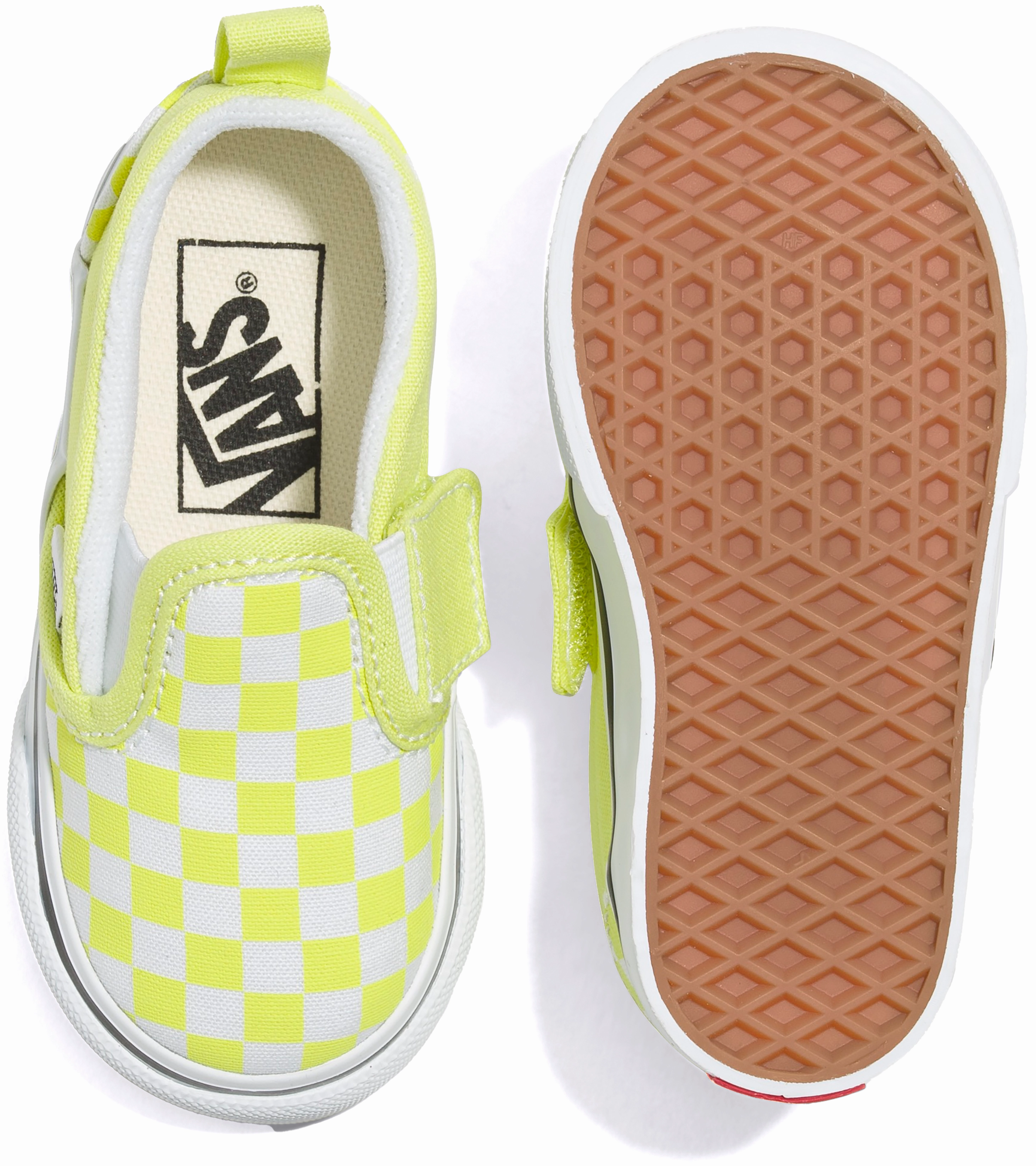 warm glow Vans Toddler Slip V Checkerboard Evening Primrose